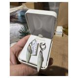 JADE earrings 14K gold over silver with diamond