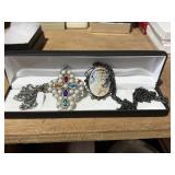 CAMEO and CROSS necklace