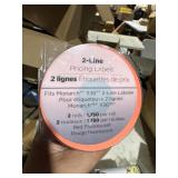 2 line pricing labels orange 2 rolls 1750
