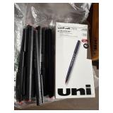 20 uniball onyx (black) ink pens