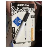11 zebra gel retractable pens black