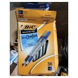 32 BIC blue & black ink pens