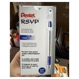 16 PENTEL R.S.V.P. blue pens