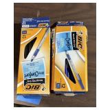 BIC 12 blue ink pens