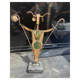 copper NATIVE AMERICAN figuire very cool !!!