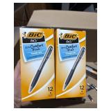 24 bic ultra comfort plus black ink pens