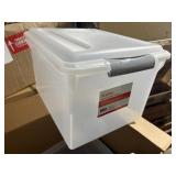 3 staples store n slide file totes with lids