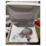 sterling silver necklace, SAJEN GEMSTONE pendant