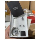 STRADA watch, necklace, earring set