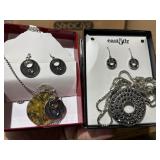 2 necklace and earring sets