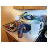 mixing bowls, drink pitchers, extra long lighter