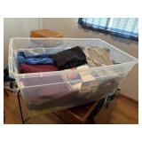 tote of mens clothes large, t shirts, long sleeve
