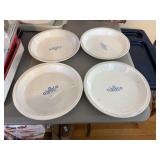 4 corning blue cornflower pie pans