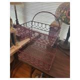 red metal caddy shelf, 12' x 8' x 16' tall