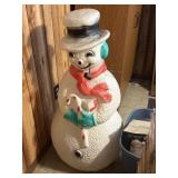 SNOWMAN frosty with pipe blow mold 41' tall