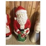 SANTA CLAUS with toy bag, blow mold  39' tall