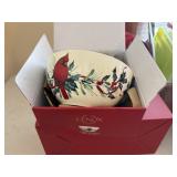 NEW lenox winter greetings bowl   living room
