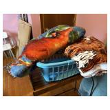laundry basket, Cardinal throw, YELLOWSTONE  throw