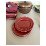 4 red home trends plates 8.5'  living room