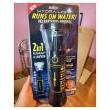 2 in 1 flashlight & lantern RUNS ON WATER NO