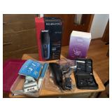 3 electric razors, pedi perfect, and small nail ce