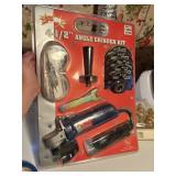 NEW 4.5' angle grinder kit, grinder, safety goggls