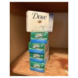 new 4 irish spring 1 dove soaps  closet outside