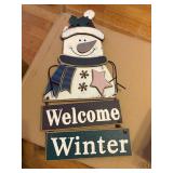 wood sign WELCOME WINTER 9'x 19'