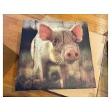 NEW stretch canvas PIG  16' x 16'