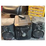 sharp 5 disc cd, radio and cassette player with