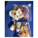 2 bags of christmas birds, ornaments, clip ons etc