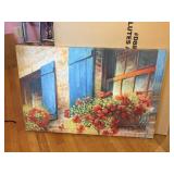 New Stretched Canvas Window Flowers 24' x 36'