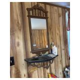 home interior shelf and mirror   basemetn