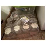 12  quart mason jars, 4 rings and lids,