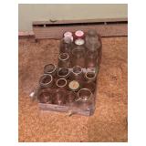 2 boxes of canning jars, pints , quarts, rings