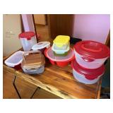9 USED storage containers with lock lids