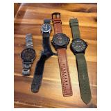 4 watches timex. naviforce, american aviator,