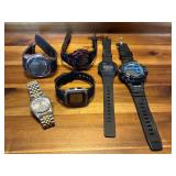 6 watches 2 sharp, 2 armatron, 2 casio