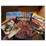 5 cookbooks, hardcover COOKIES, BISQUIT,