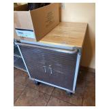 rolling cabinet, 28'x 27'deep with handle 24'