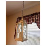 8' x 20' metal hanging lantern with chain , candl