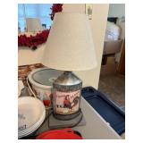 tin ROOSTER lamp with shade