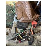 black n decker hedge trimmer, electric chain saw