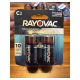 2 RAYOVAC  batteries C exp 2030