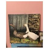 NEW stretch canvas 2 geese 12' x 12'