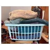 laundry basket of towels heavy large ones, couple