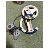 2 WII steering wheels, nintendo gaming control