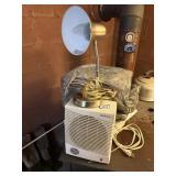 homes desk top fan and light   basement