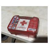 first aid kit, 140 items, exp 2023, red hard case