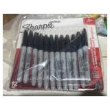 12 sharpie fine tip black markers